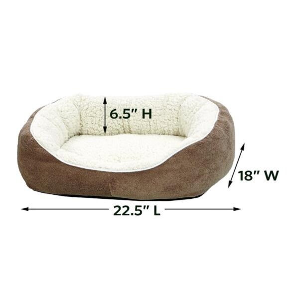 Cuddle Dog Bed, Ultra-Soft Fleece Dog & Cat Bed, Small: 22.5"L x 18"W x 6.5 - Picture 4 of 6